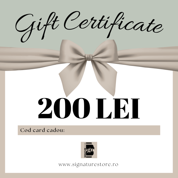 Card cadou 200 lei  - www.signaturestore.ro