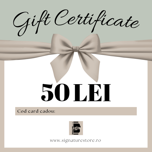Card cadou 50 lei  - www.signaturestore.ro