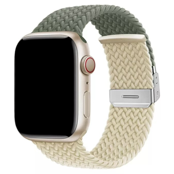Curea Braided Apple Watch Dark Green&Starlight
