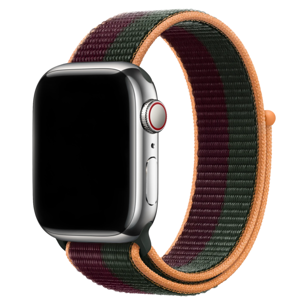 Curea Sport Loop Apple Watch Dark Cherry Forest Green