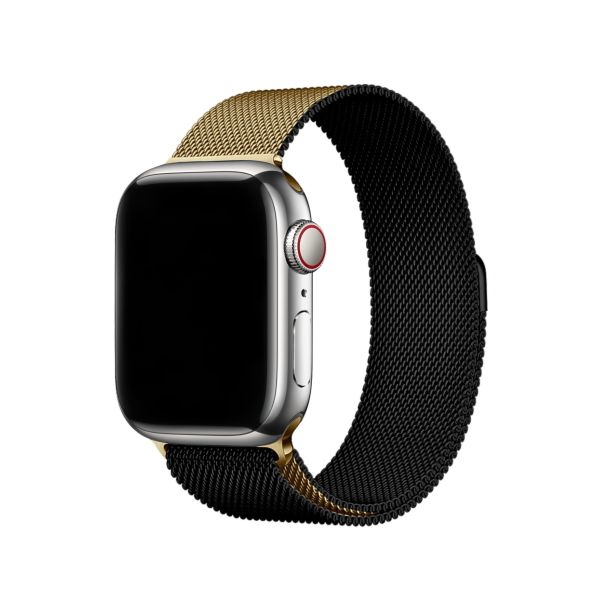 Curea Milanese Apple Watch Gold Black
