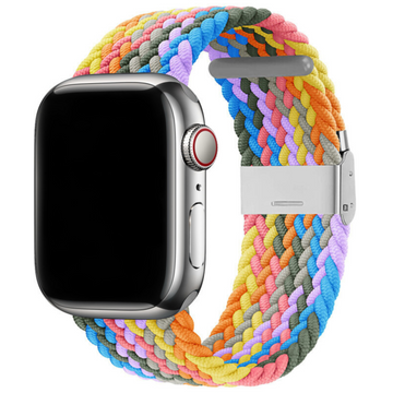 CUREA BRAIDED APPLE WATCH PASTEL RAINBOW