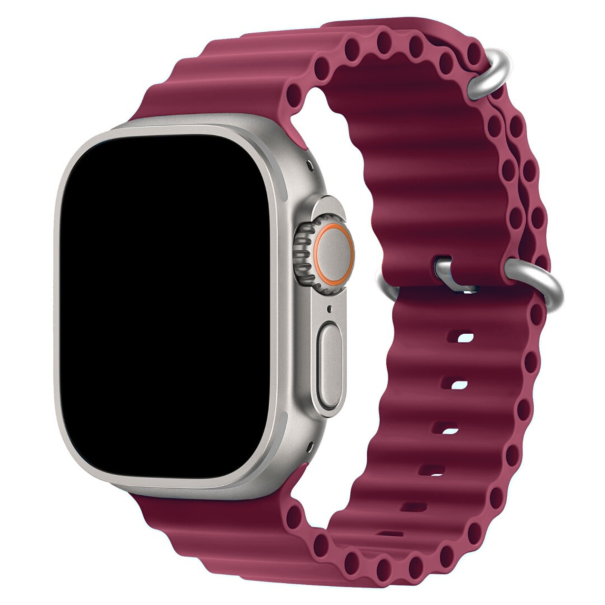 Curea Ocean Apple Watch Wine Red
