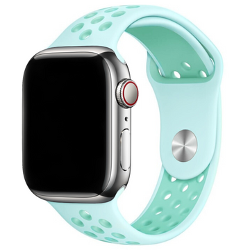 CUREA SILICONE SPORT APPLE WATCH LIGHT BLUE PASTEL MINT