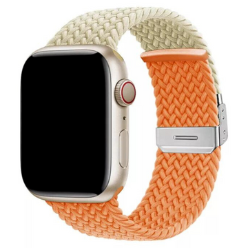 CUREA BRAIDED LOOP APPLE WATCH STARLIGHT&ORANGE