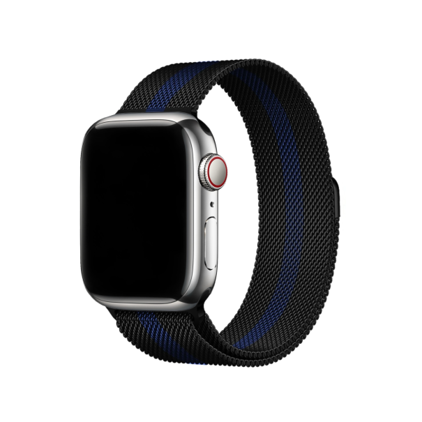 Curea Milanese Apple Watch Black Line Blue