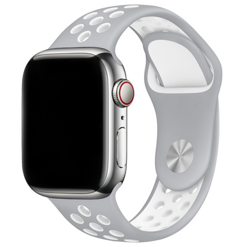 CUREA SILICONE SPORT APPLE WATCH SILVER WHITE
