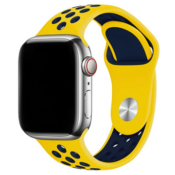 CUREA SILICONE SPORT APPLE WATCH YELLOW DARK BLUE