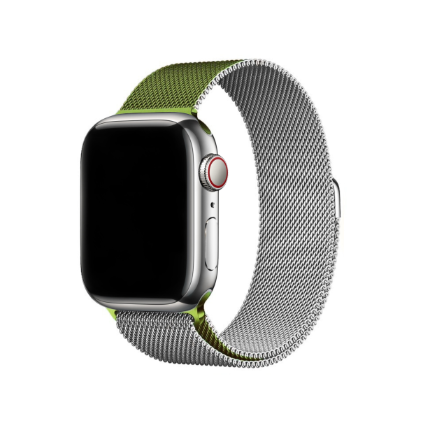 Curea Milanese Apple Watch Mint Green Silver