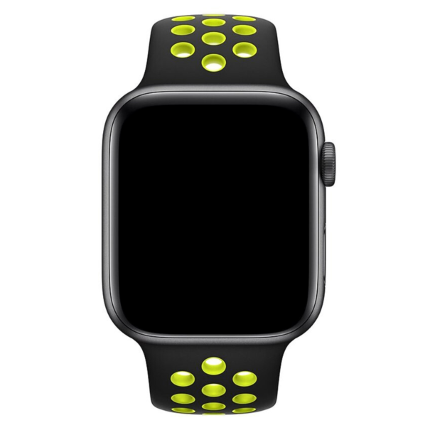 Curea Silicone Sport Apple Watch Black Lime