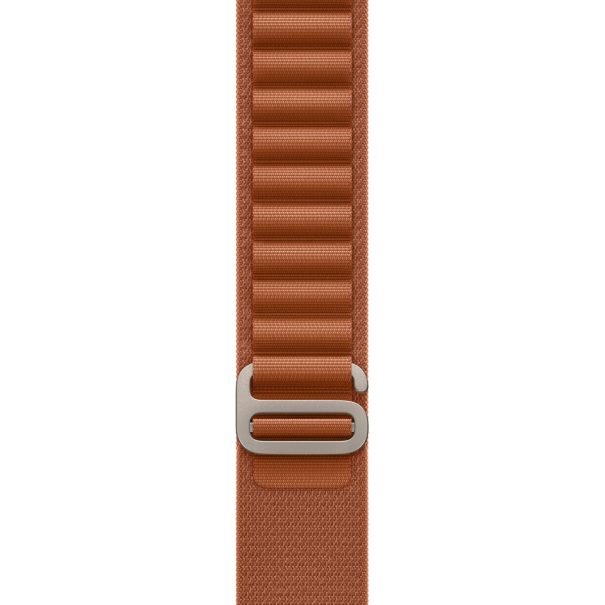 Curea Alpine Apple Watch Titanium Saddle Brown