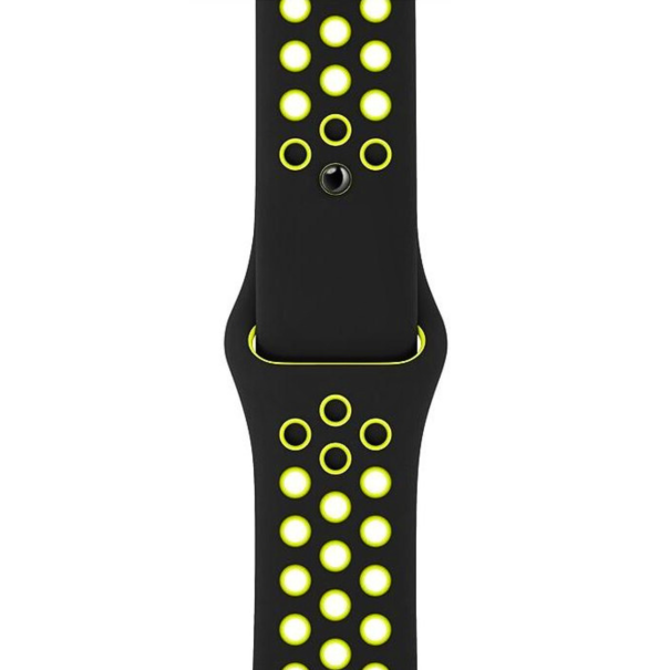 Curea Silicone Sport Apple Watch Black Lime