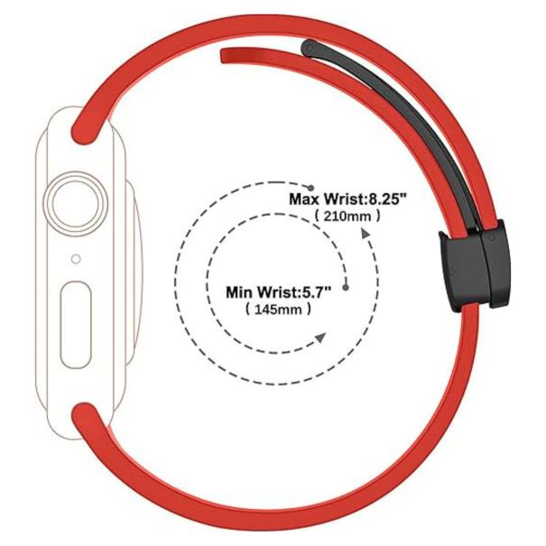 Curea Silicone Magnetic Apple Watch Red