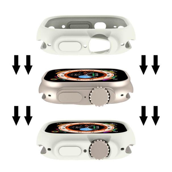 Husă Silicone Apple Watch Antique White