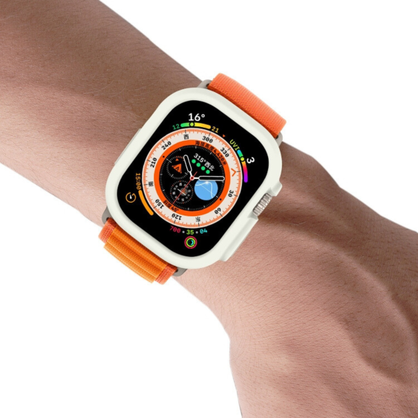 Husă Silicone Apple Watch Antique White