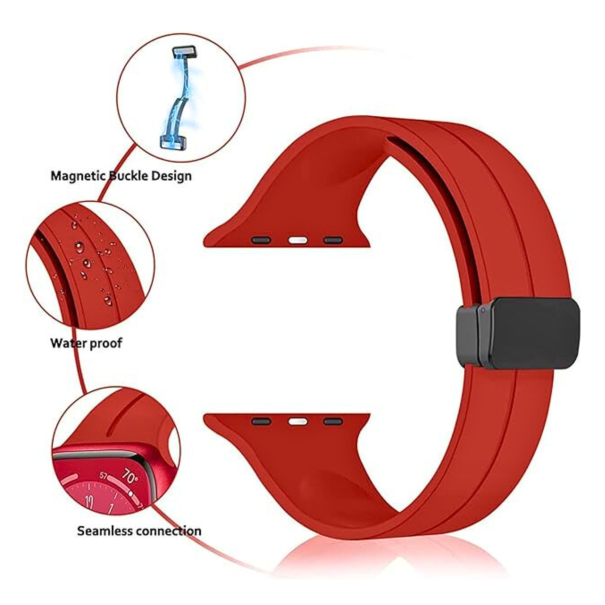 Curea Silicone Magnetic Apple Watch Red