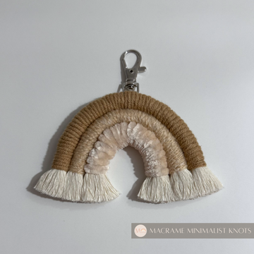 Breloc Macrame Mini Rainbow Brown