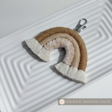 Breloc Macrame Mini Rainbow Brown