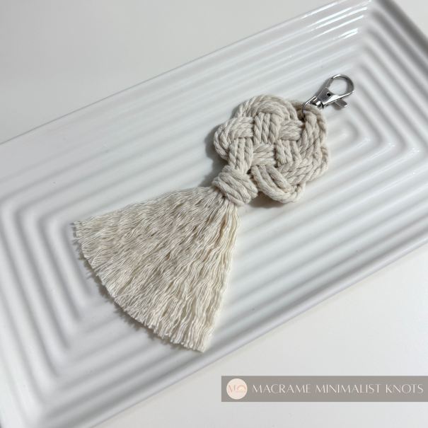 Breloc Macrame Nod Boem Cream