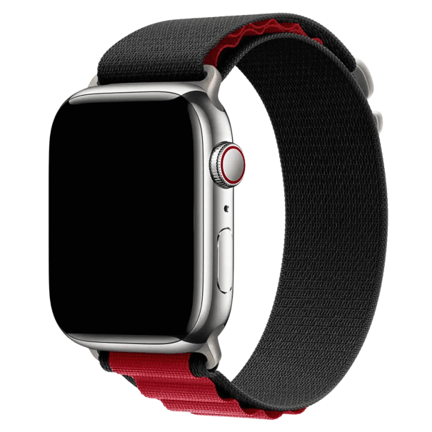 Curea Alpine Apple Watch Wine Red Black