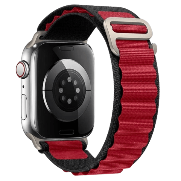 Curea Alpine Apple Watch Wine Red Black