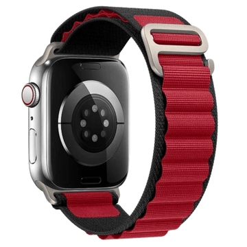 Curea Alpine Apple Watch Wine Red Black