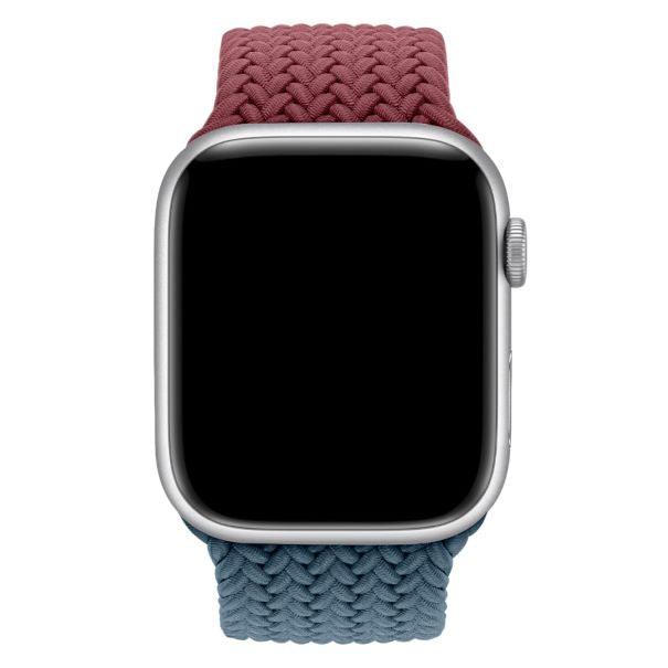 Curea Braided Apple Watch Wine Red&Abyss Blue