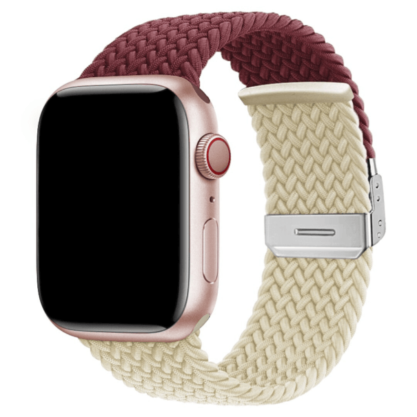 Curea Braided Apple Watch Wine Red&Starlight