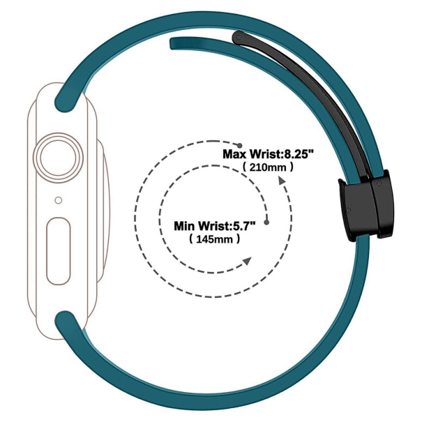 Curea Silicone Magnetic Apple Watch Mallard Green