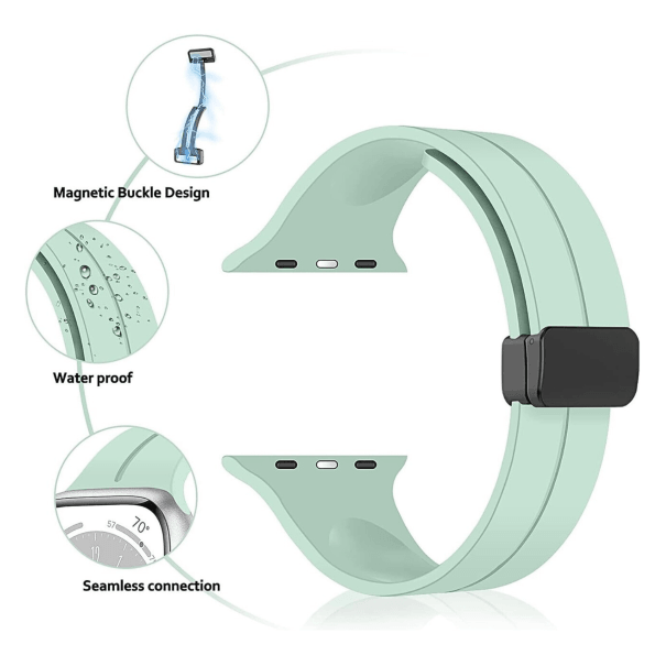Curea Silicone Magnetic Apple Watch Teal Mint