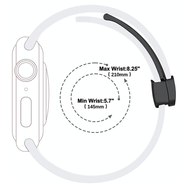 Curea Silicone Magnetic Apple Watch White