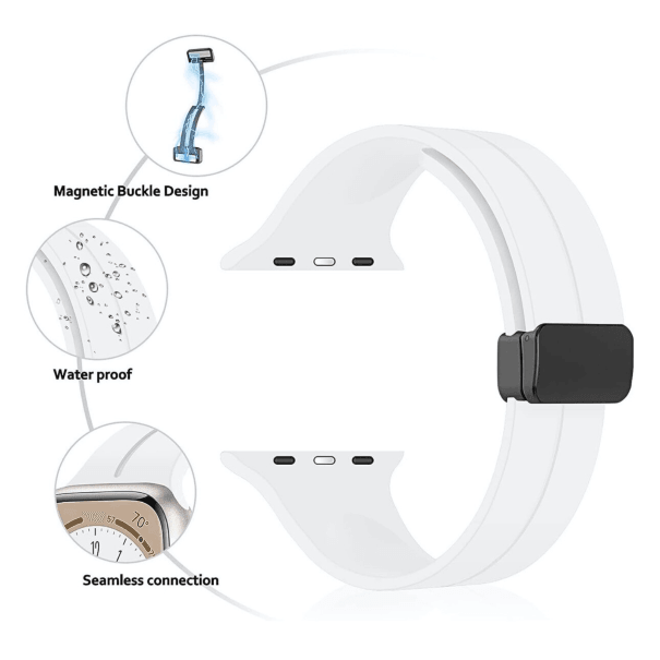 Curea Silicone Magnetic Apple Watch White