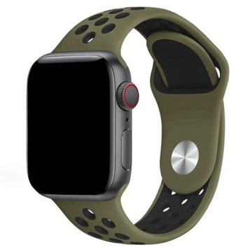 CUREA SILICONE SPORT APPLE WATCH ARMY GREEN BLACK