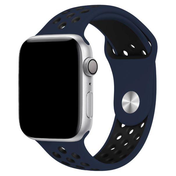 Curea Silicone Sport Apple Watch Midnight Blue Black