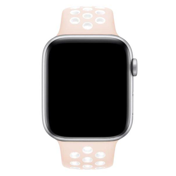 Curea Silicone Sport Apple Watch Pink White