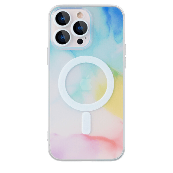 Husă Silicone MagSafe Marble iPhone White