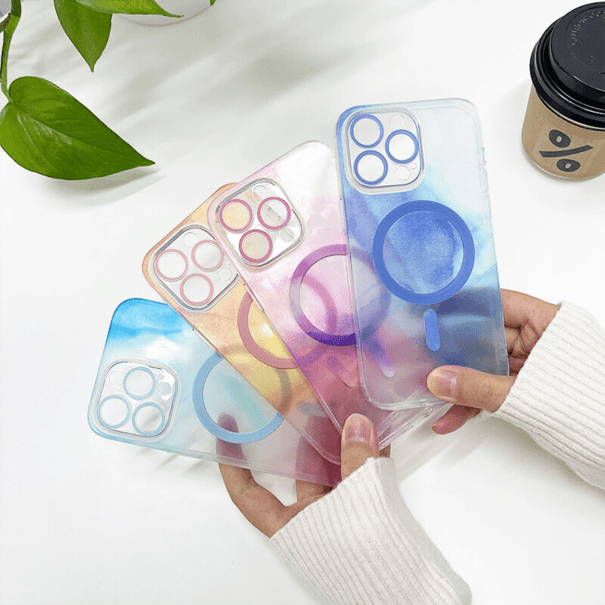 Husă Silicone MagSafe Marble iPhone