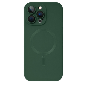 HUSĂ SILICONE MAGSAFE MATTE CU PROTECȚIE CAMERĂ IPHONE EMERALD GREEN