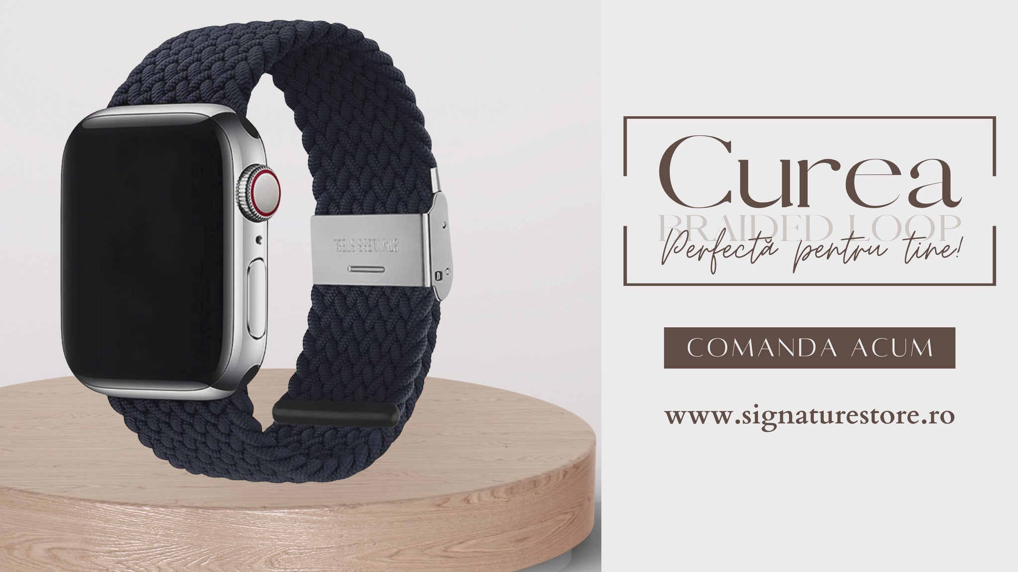 Curea Braided Apple Watch Charcoal