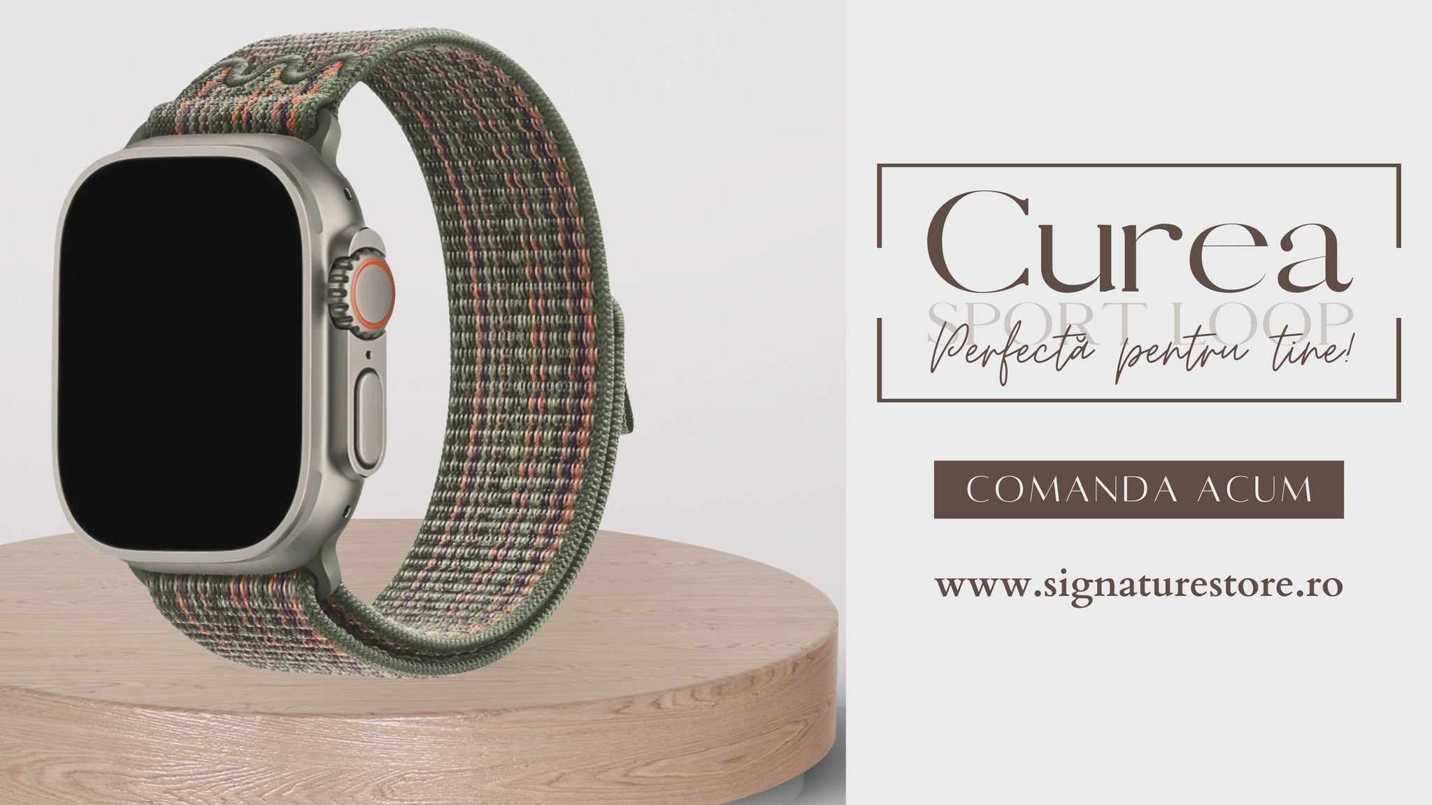 Curea Sport Loop Apple Watch Sequoia Orange