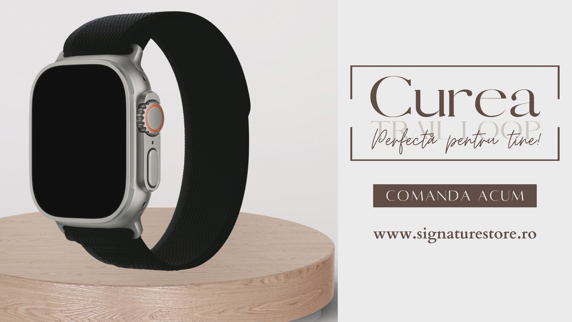Curea Trail Loop Apple Watch Dark Black