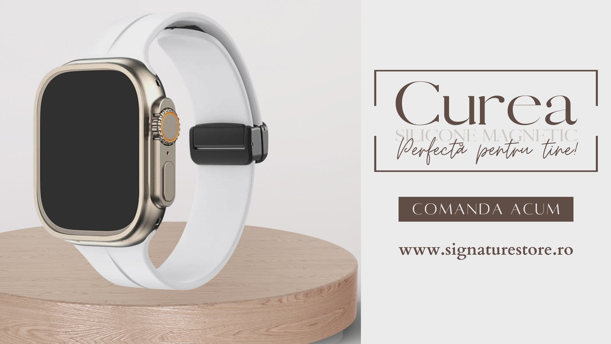 Curea Silicone Magnetic Apple Watch White