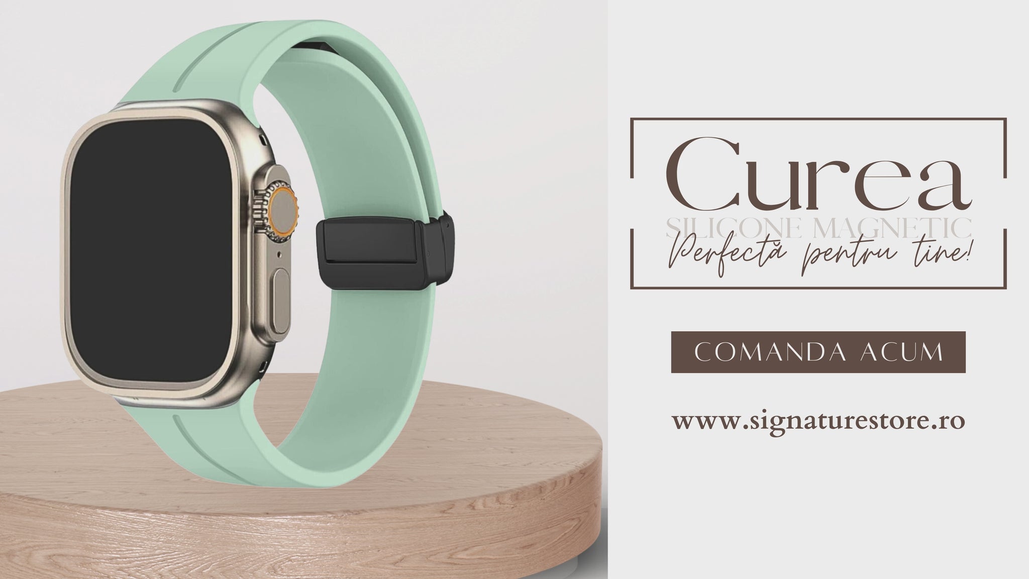 Curea Silicone Magnetic Apple Watch Teal Mint
