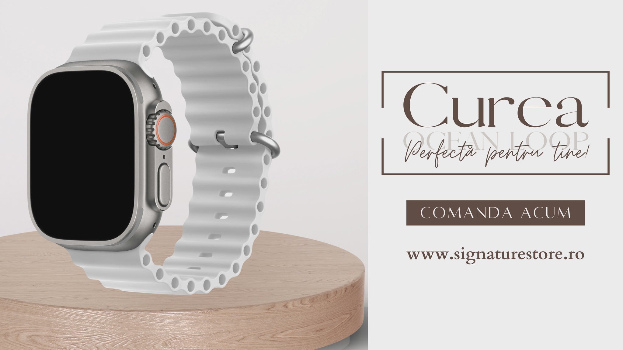 Curea Ocean Apple Watch White