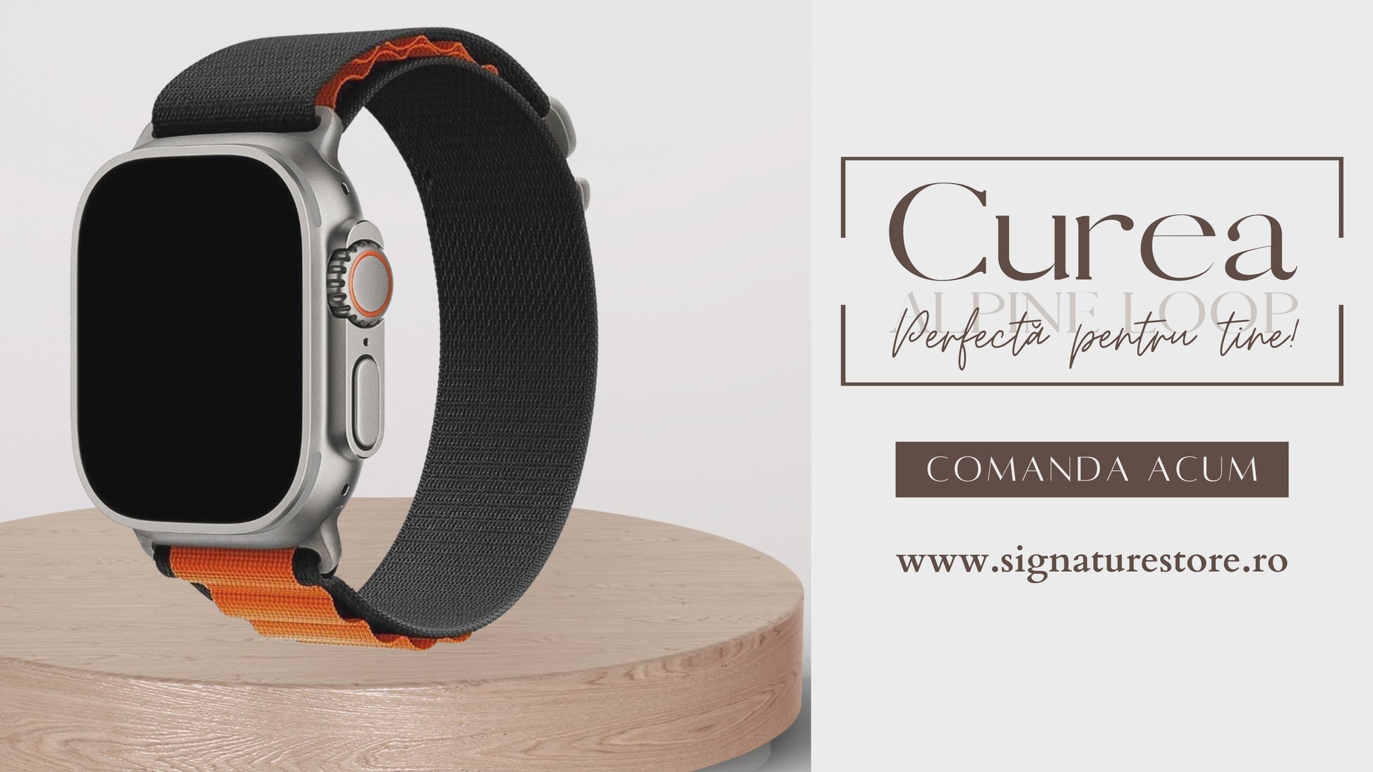 Curea Alpine Loop Apple Watch Orange&Black
