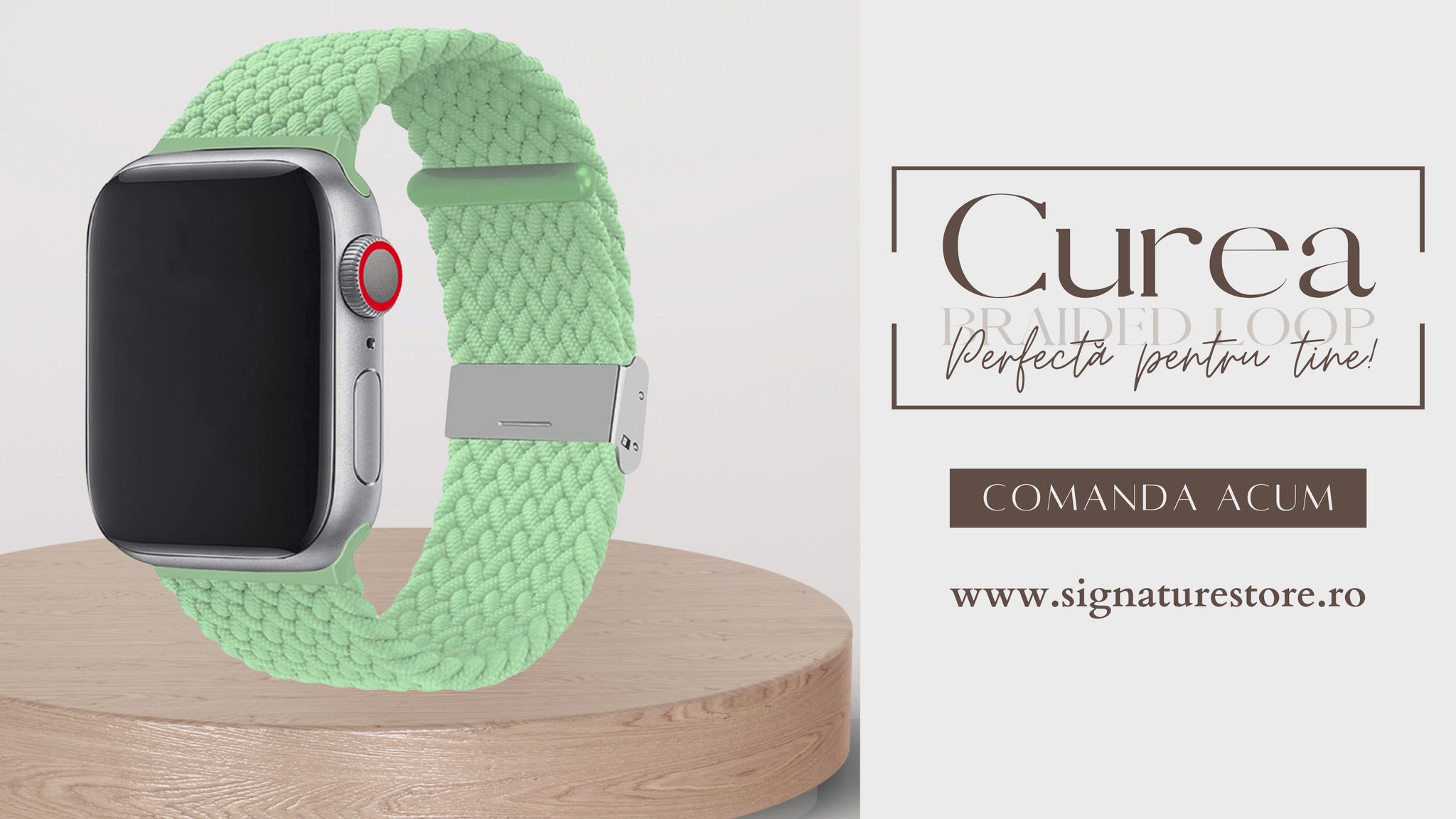 Curea Braided Loop Apple Watch Pistachio