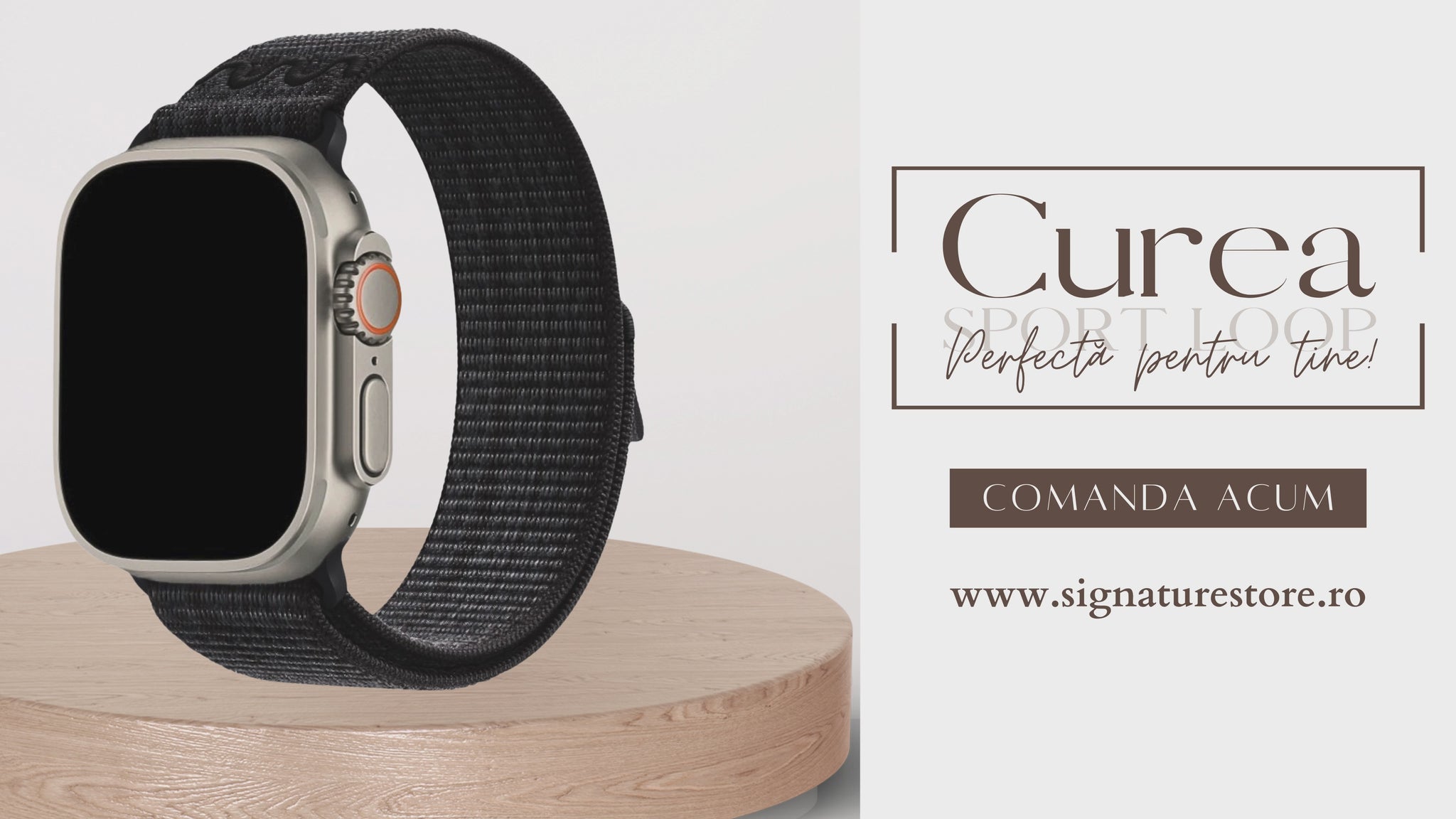 Curea Sport Loop Apple Watch Black Blue