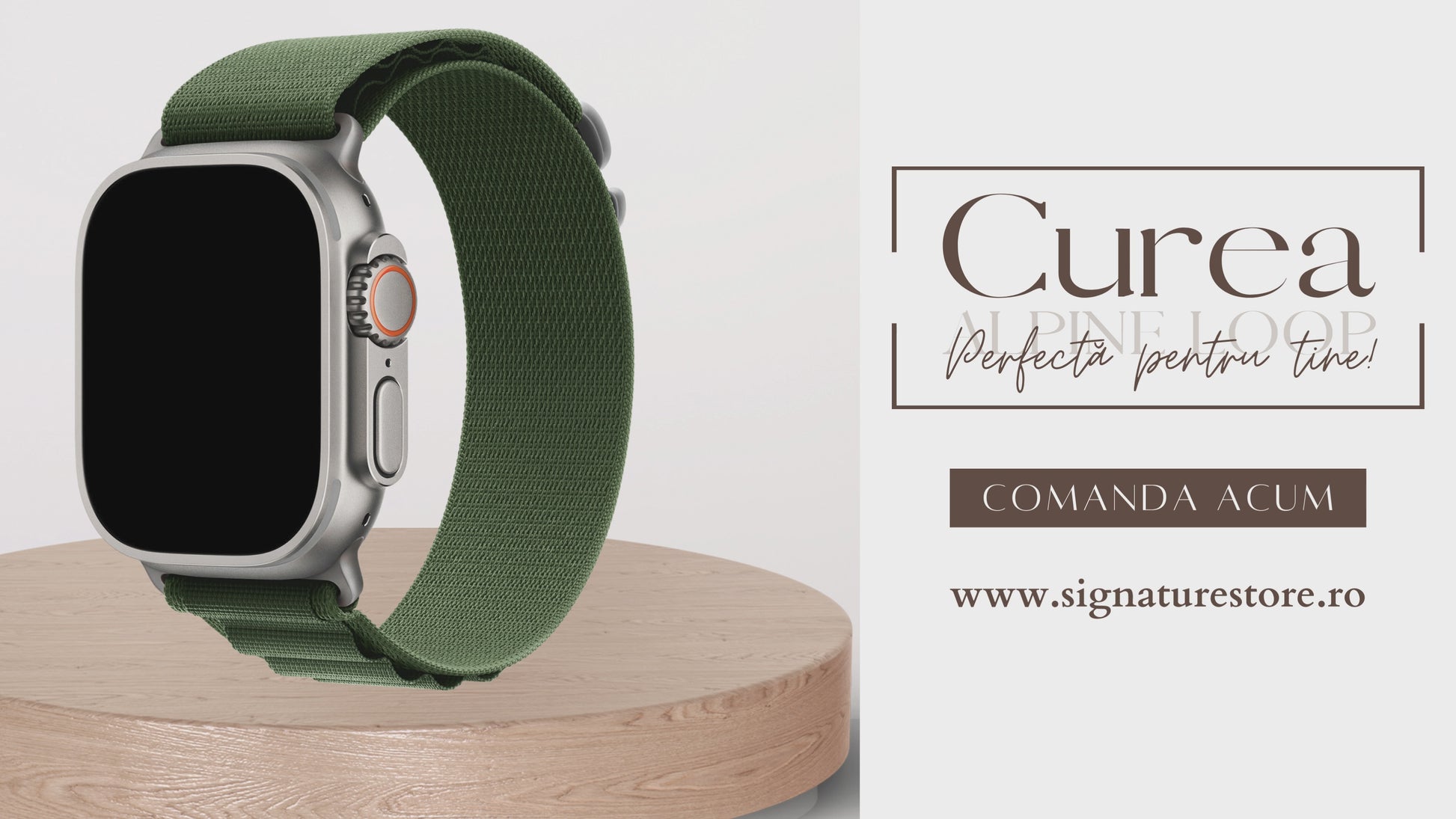 Curea Alpine Loop Apple Watch Army Green