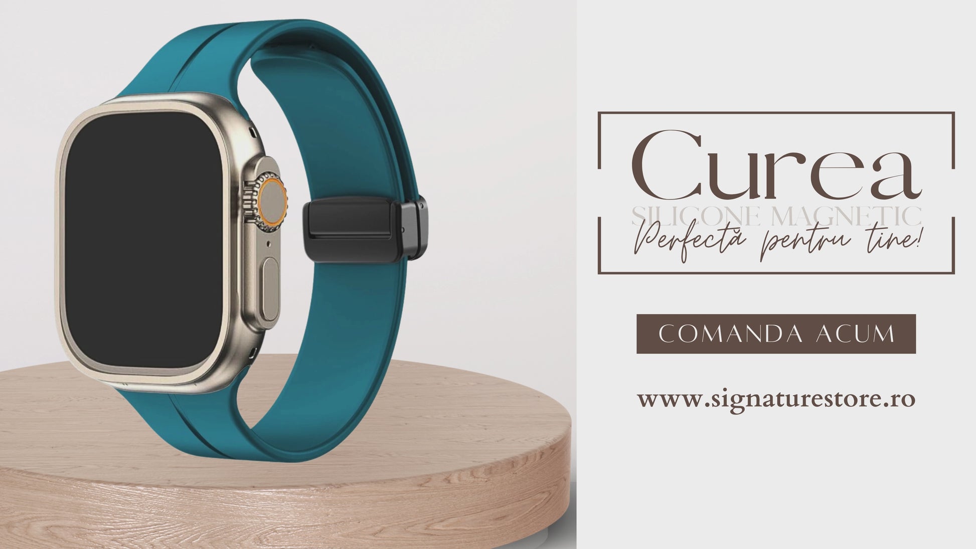 Curea Silicone Magnetic Apple Watch Mallard Green