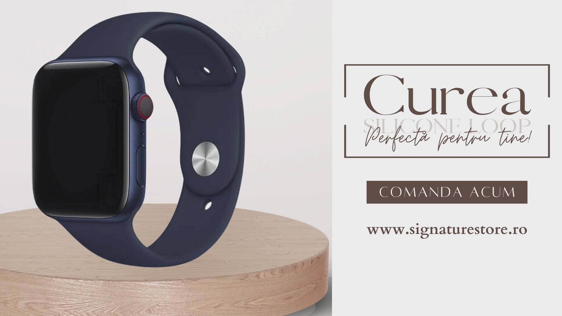 Curea Silicone Apple Watch Dark Blue